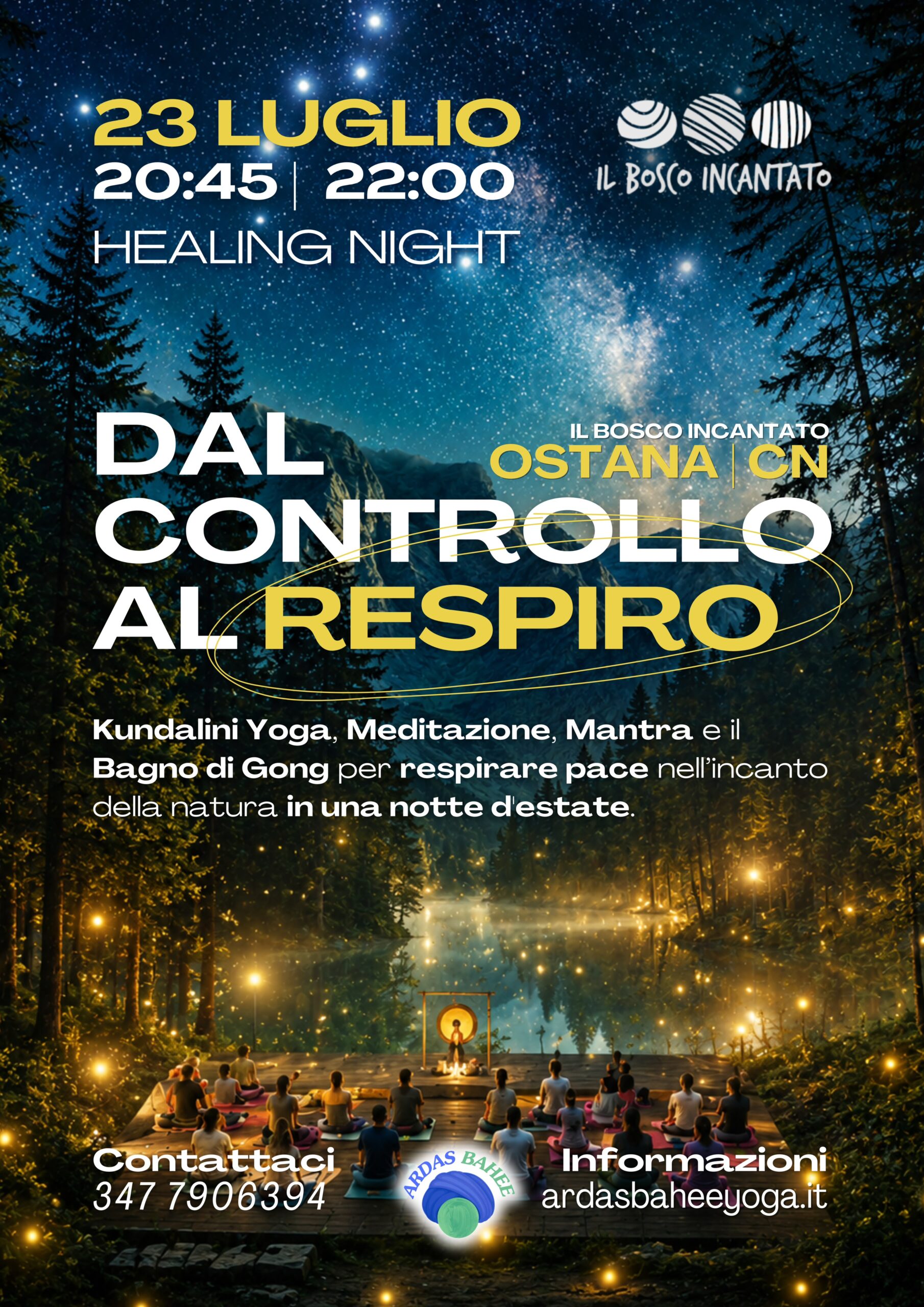 HEALING NIGHT – DAL CONTROLLO AL RESPIRO evento 23 luglio